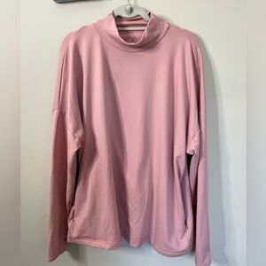 Sweaty Betty Mock Neck Sweatshirt XXL Pink Soft See Description*